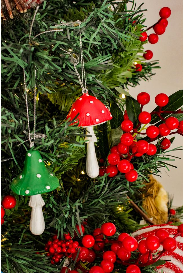 Pingente Cogumelo em Resina Natal -2-